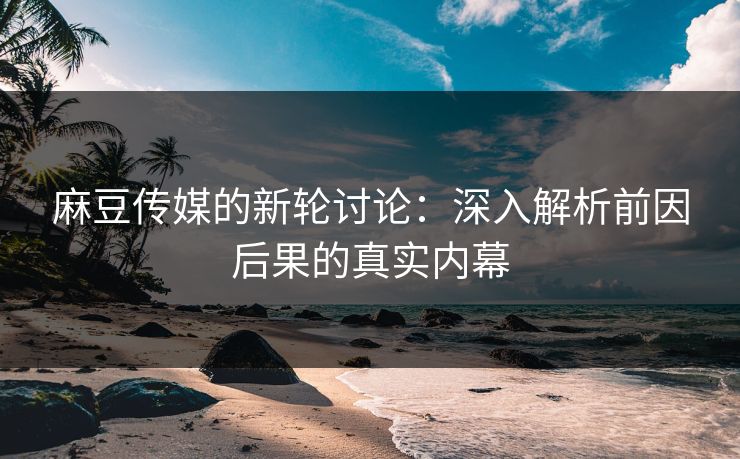 麻豆传媒的新轮讨论:深入解析前因后果的真实内幕 麻豆传媒的新轮讨论:深入解析前因后果的真实内幕