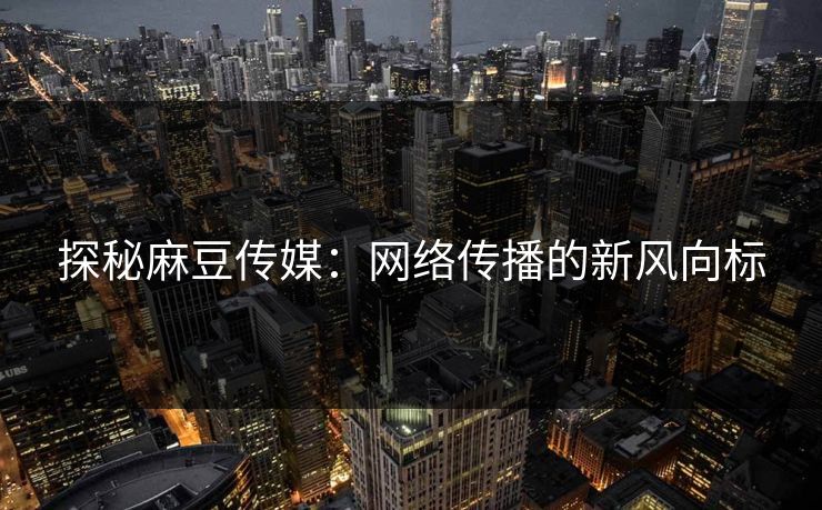 探秘麻豆传媒：网络传播的新风向标